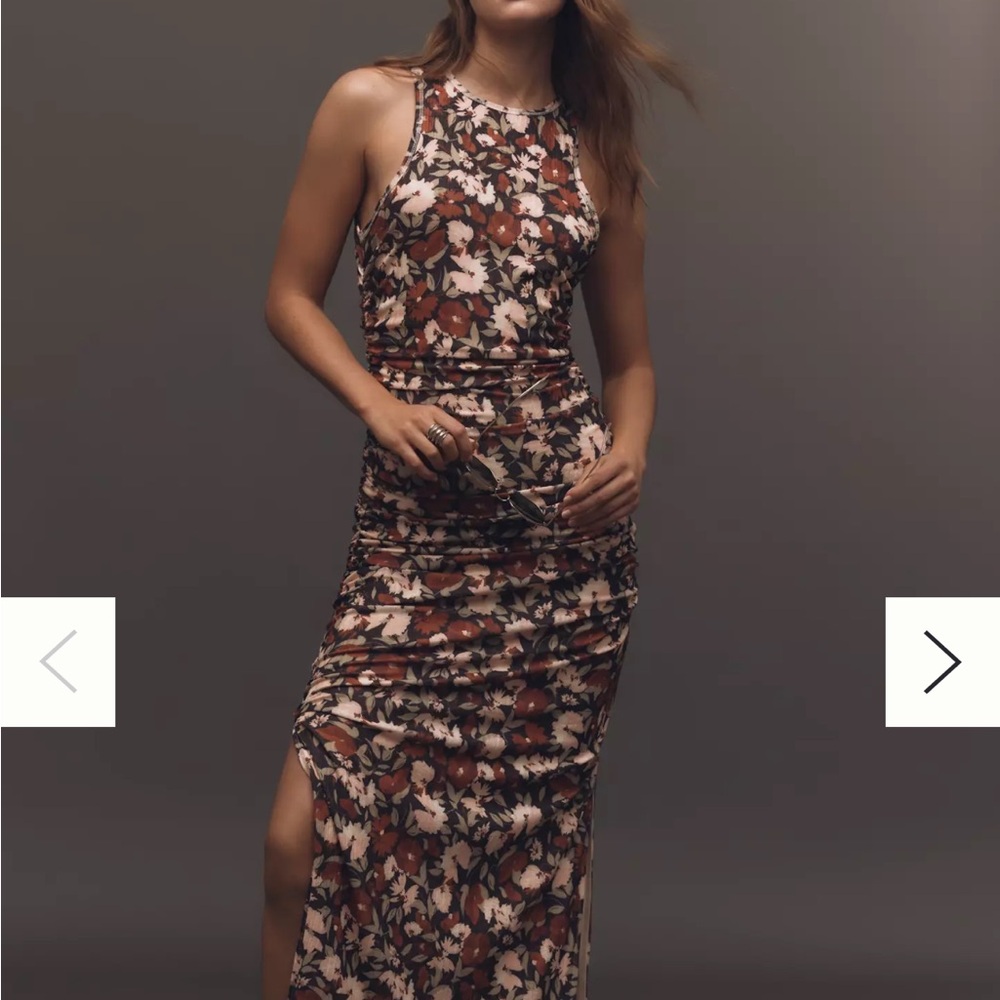 Anthropologie Floral Sleeveless Maxi Dress